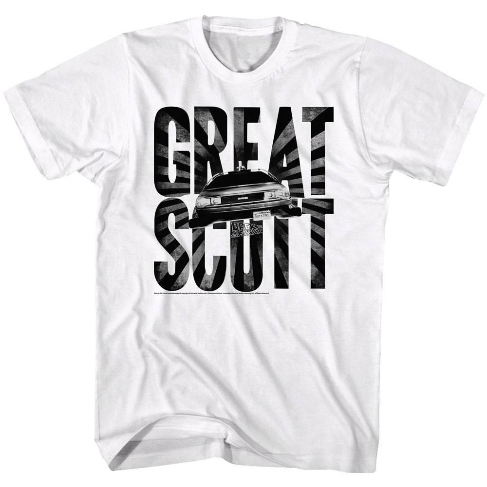 Back to The Future Great Scott Men White T Shirt S