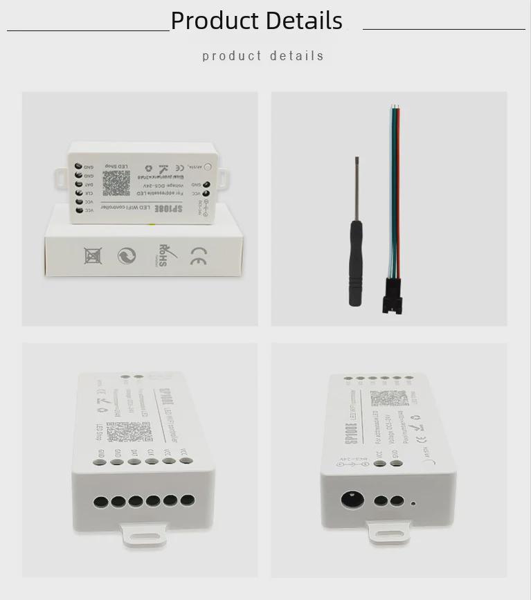 SP108E Smart WiFi & Bluetooth LED Light Strip Controller with Mobile App for WS2811