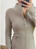 Giacca da Yoga Lu Family Defina Slim Fit con Collo Alto, Asciugatura Rapida - Morbida, Spazzolata, Elastica per l'Autunno