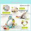 Cat Hug Baby Car Mirror With Tactile Exploration And Soothing Features For Newborns