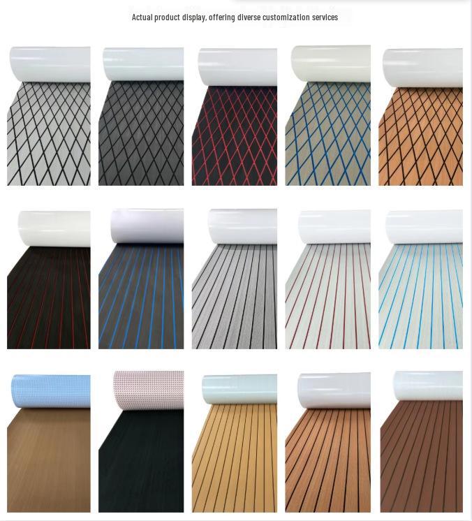 EVA Faux Teak Anti-Slip Yacht Mat for Outdoor Boat Decks