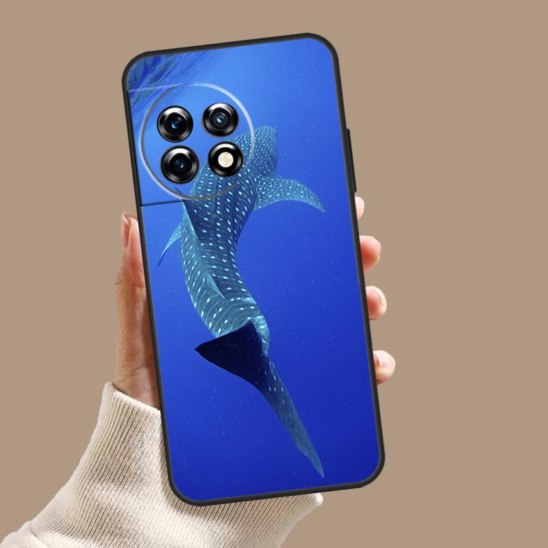 Ocean Whale Shark Swimming Case For OnePlus 10T 8T 9R 10R 12R OnePlus 12 11 9 10 Pro Nord 2 CE 3 Lite N10 N20 N30 Cover