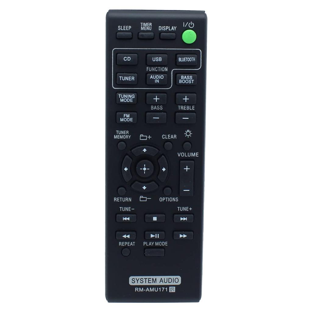 Azwok Fernbedienung Ersatz für Sony Audio System RM-AMU171 CMT-BT60 CMT-BT60B CMT-BT80W CMT-BT80WB CMT-SBT100 HCD-SBT100 CMT-SBT100B HCD-SBT100B