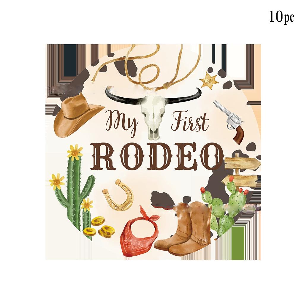10 гостей ковбойская одноразовая посуда Little Cowboy First One тарелки чашки для маленьких мальчиков Happy 1st West Cowboy декор для вечеринки в честь дня рождения