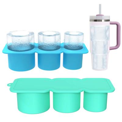 Food Grade Silicone Ice Cube Square Tray Mold DIY Ice Maker Suitable for 30oz/40oz Large Capacity Ice Tray Making Mold