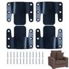 4PCS Metal Sofa Connection Buckles – Strong Interlocking Furniture Connectors With Screws Furniture Fasteners With 24 Screws