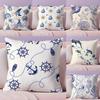 Animals Marine Theme Print Pillow Case Silky Short Plush With Invisible Zipper Dustproof Sofa Cushion Cover For Home Decor
