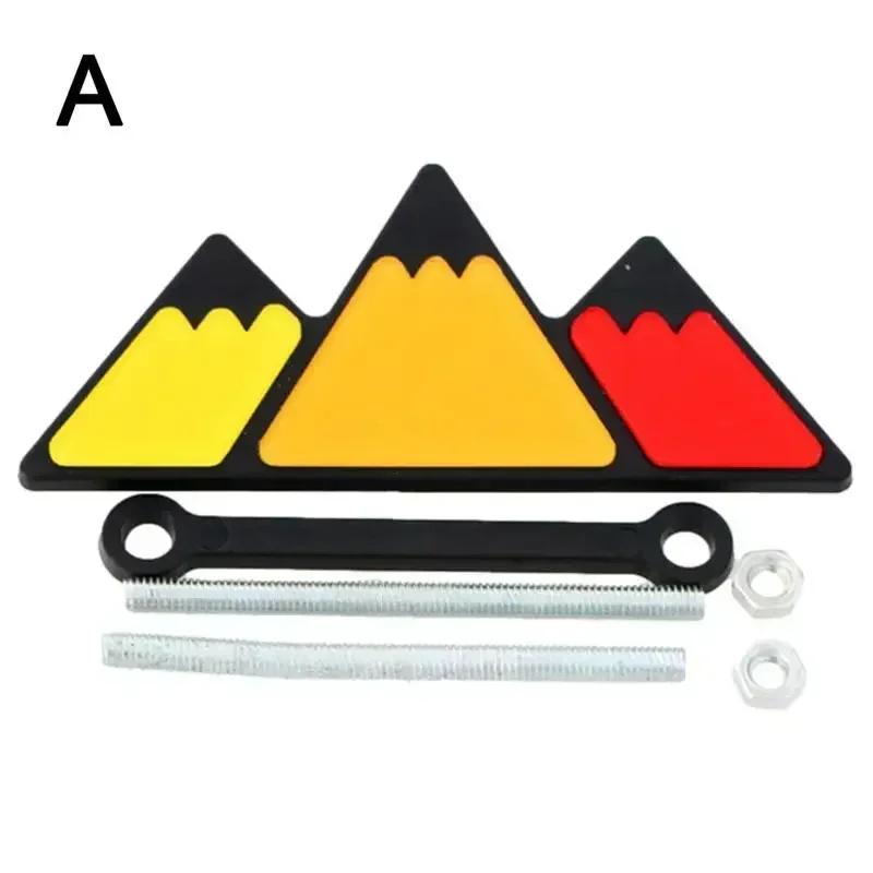 Car Front Grille Emblem for Toyota Tricolor Tacoma 4Runner Tundra Auris Yaris Avalon Avanza Prado Auto Body Badge Accessories