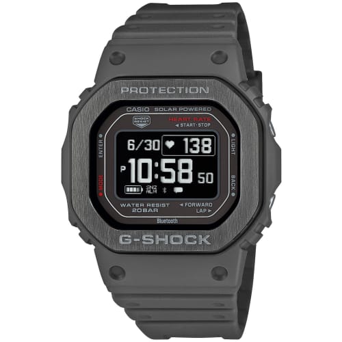 Casio G-Shock G-SQUAD Watch with Bluetooth Heart Rate Monitor, DW-H5600MB-8JR, Men's, Gray