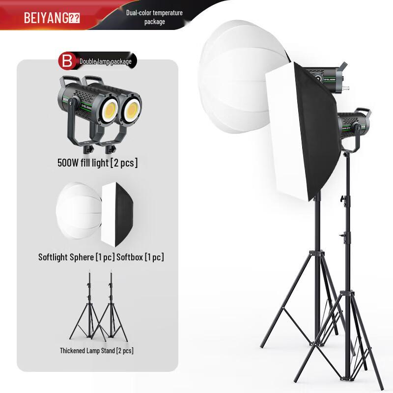 Beiyang 500BI Professional LED Studio Fill Light Kit