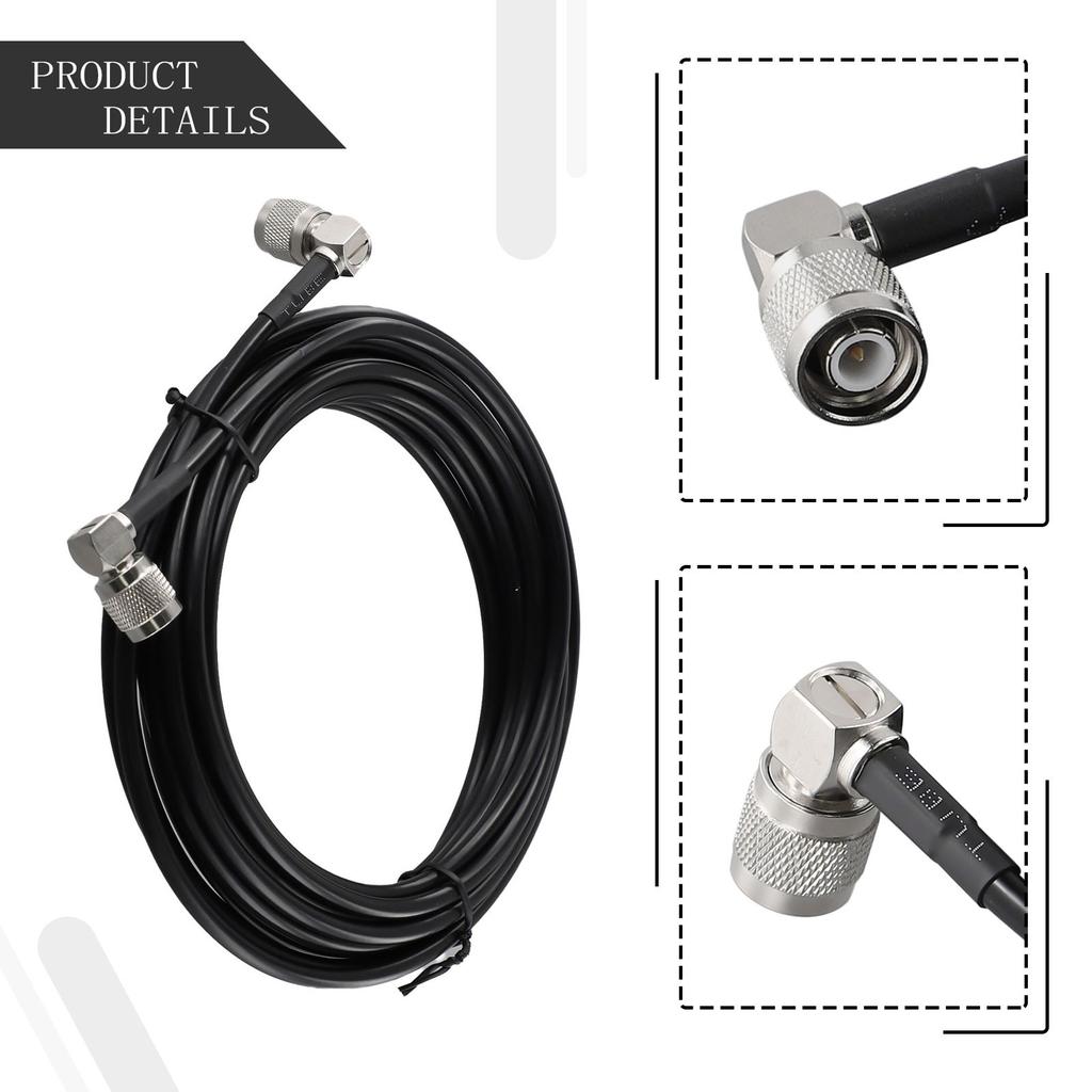 Cable de Antena GPS de 16.5 pies TNC Macho RA a Macho Ángulo Recto Para RTK GNSS