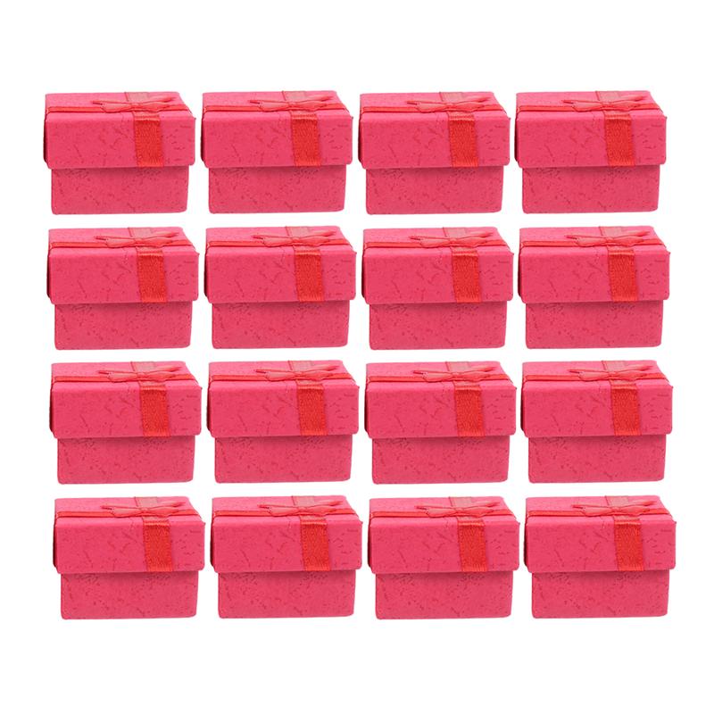 24 Stück Schmuckorganisatoren Aufbewahrung Geschenkboxen Für OhrRosa Paare Buch OhrGeschenk Aufbewahrungskoffer Vitrinen Armband Schleife
