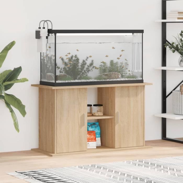 VidaXL Support d'aquarium chêne sonoma 101x41x58 cm bois d'ingénierie 833610