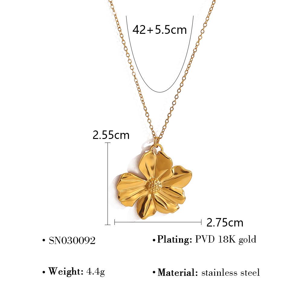 Mehrlagige Choker-Halskette mit goldener Perlenkette und Zirkon-Sonnenblumen-Anhänger Vielseitiger Modeschmuck