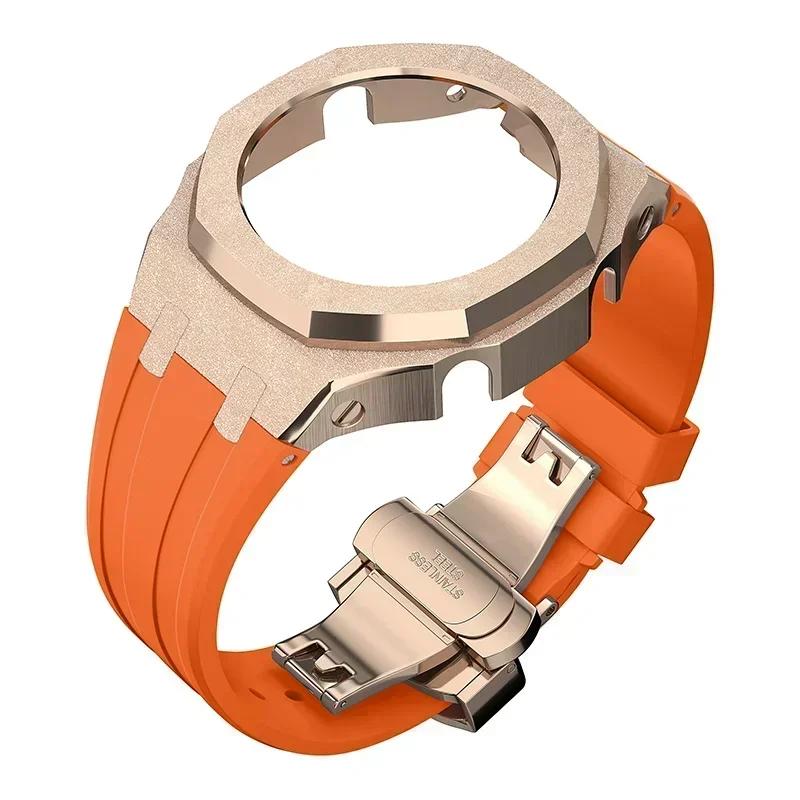 Zestaw modyfikacyjny Gen4 do Casioak GM2100 Metalowa obudowa ze stali nierdzewnej Gumowy pasek Zestaw do modyfikacji Akcesoria Casioak GM-2100 ze śrubami