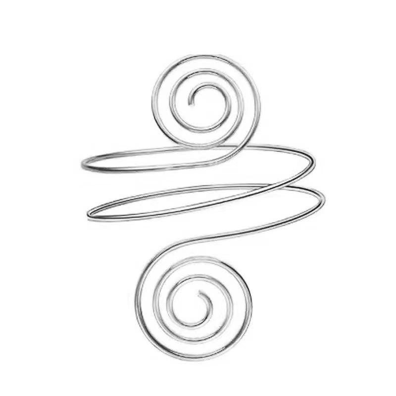 Geometrisches Metall-Armband-Set: Übertriebene Blätterarmreifen, sechsteiliges offenes Design