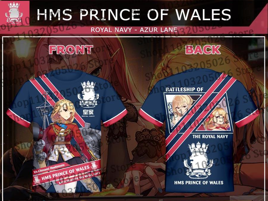 IJN Akagi Game Azur Lane All Role Playing T-shirts 3D KMS Prinz Eugen Print Kid Anime Tees Summer Men Women Short Sleeve Y2k Top