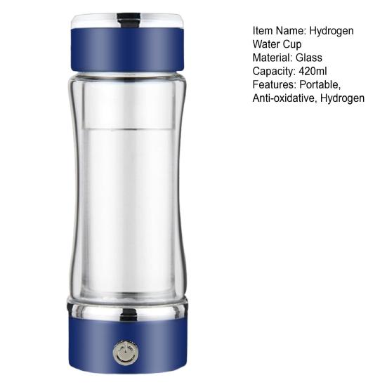 420ML Hydrogen Water Cup Portable Hydrogen Water Bottle Generator Improve Water Quality