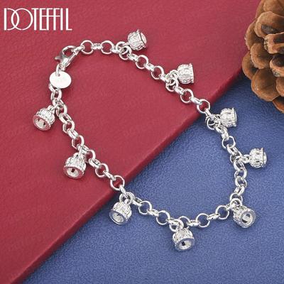 Bracelet Pendentif Couronne Cadeau Mode Argent Sterling 925 Bijoux de Mariage