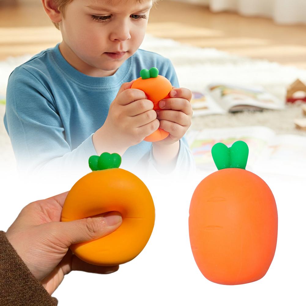 Karotte Kawaii Langsam Aufgehendes Quetschspielzeug Fidget Toy Weiches Simulationsgemüse Stressabbau Anti-Angst Entspannungsspielzeug