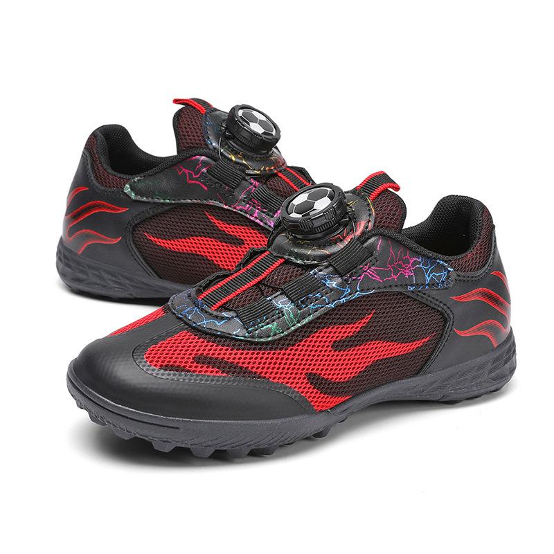 Rotating button football shoes mesh new children and older children broken nail training football shoes size 29-39