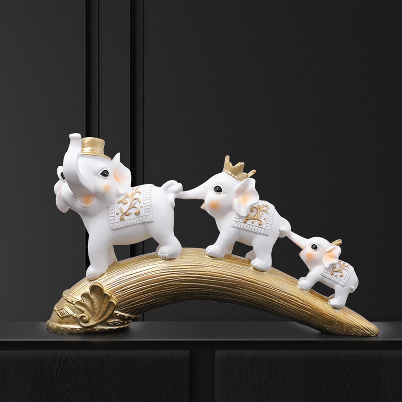 

Adorable Animal Statue Decoration Craft Wealth Lucky Figurine Sculpture for Deskp Bedroom Ornament білий