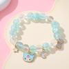 Sanrio Cinnamoroll Crystal Beaded Bracelet - Handmade Cartoon Gift for Female Students, Friends, and Couples.