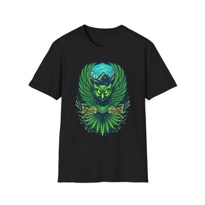 T-shirt Graphique Hibou Inspiré par la Nature, T-shirt Unisexe, T-shirt Faune Sauvage