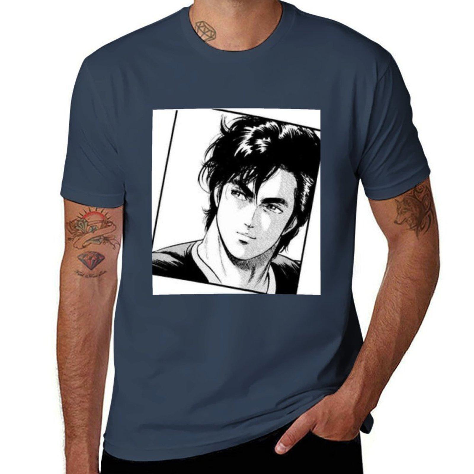 City Hunter Ryo Saeba TShirt Comfortable Workout Short Sleeve Shirt S