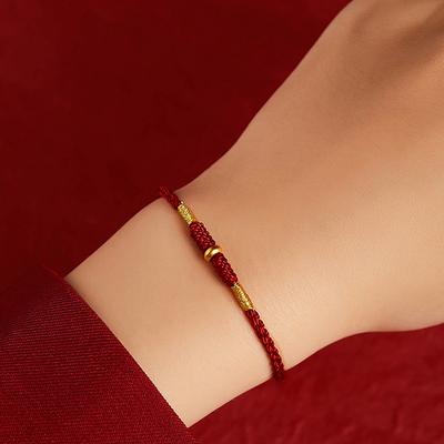  Simple Handmade Lucky Red Bracelets For Women Men Hand Woven Adjustable Amulet Bracelets Jewelry Accessories Couple Gift