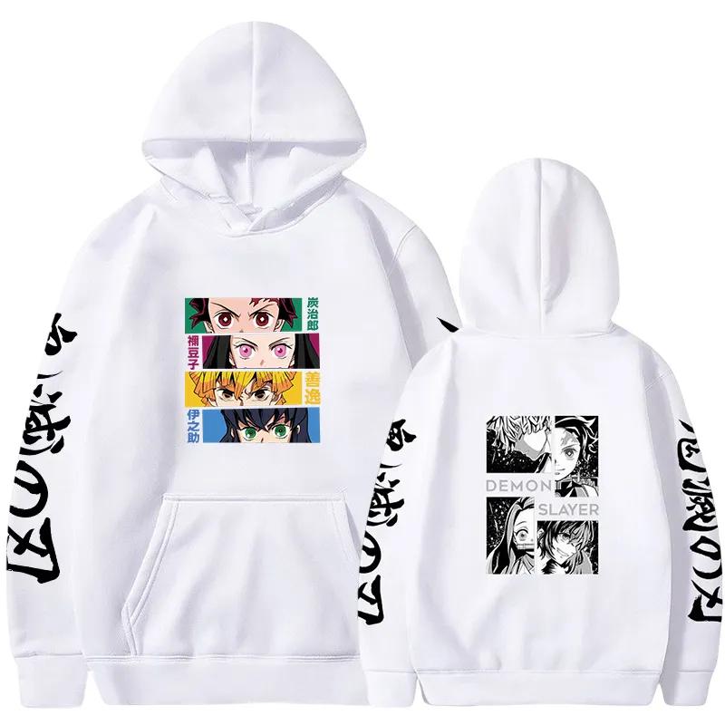 Demon Slayer Harajuku Casual Japanese Anime Printed Hoodie Autumn Winter Comfortable Fleece Long Sleeve Pullover Sweatshirts