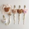 Pacifier Chain Plush Pendant Pacifier Clip Holder Soft Plush Bear Crib Hanging Decorations Infant Pacifier Accessories