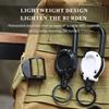 Heavy Duty Retractable Pull Badges ID Reel Carabiner Steel Wire Rope Buckle Key Holder Outdoor Tools