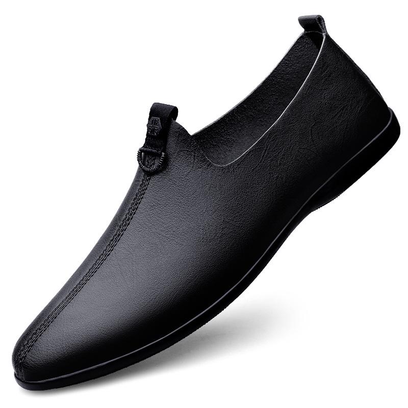 Men s Genuine Leather Lightweight Casual Driving Loafers - Comfortable Slip-on Business Shoes 41