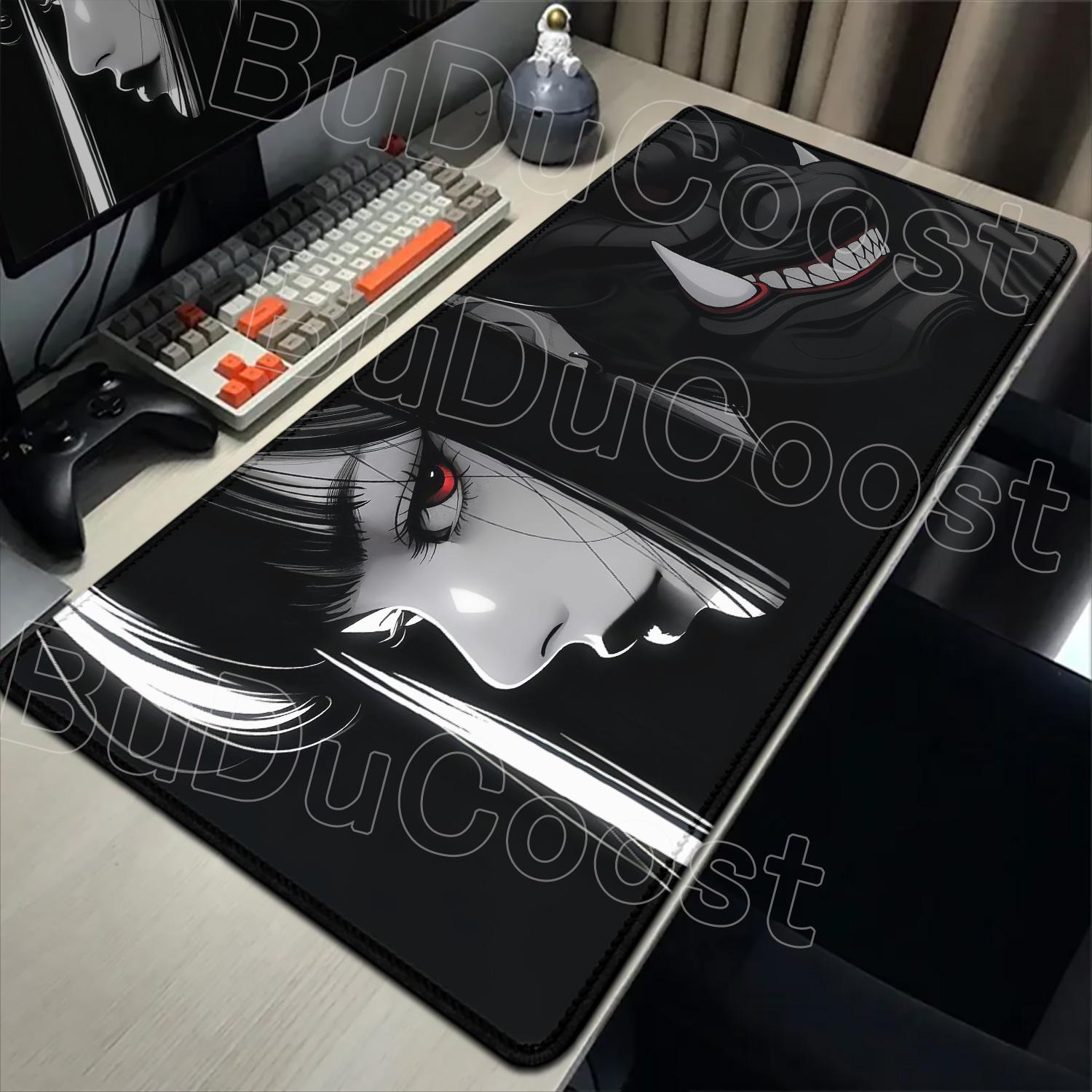 New Arrival HD Dark Anime Girl Mouse Pad Large Computer Office Game Table Mats Rubber Nonslip Keyboard Mousepads Long Desk Pads 800x300x2mm