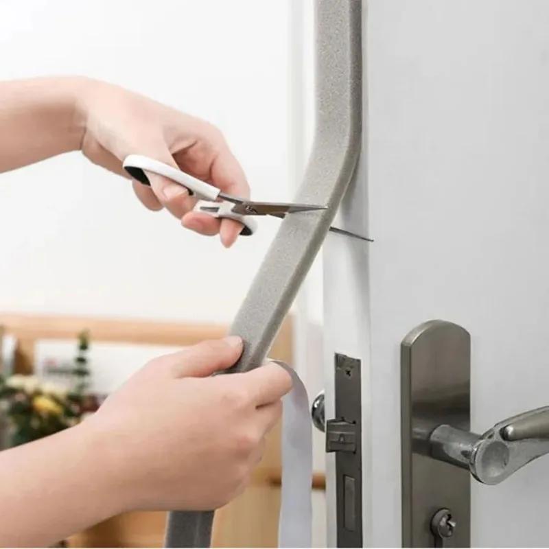 Door Window Sealing Strips Self-Adhesive Sponge Foam Soundproof Tape Windproof Dustproof Door and Window Gap Seal Strip