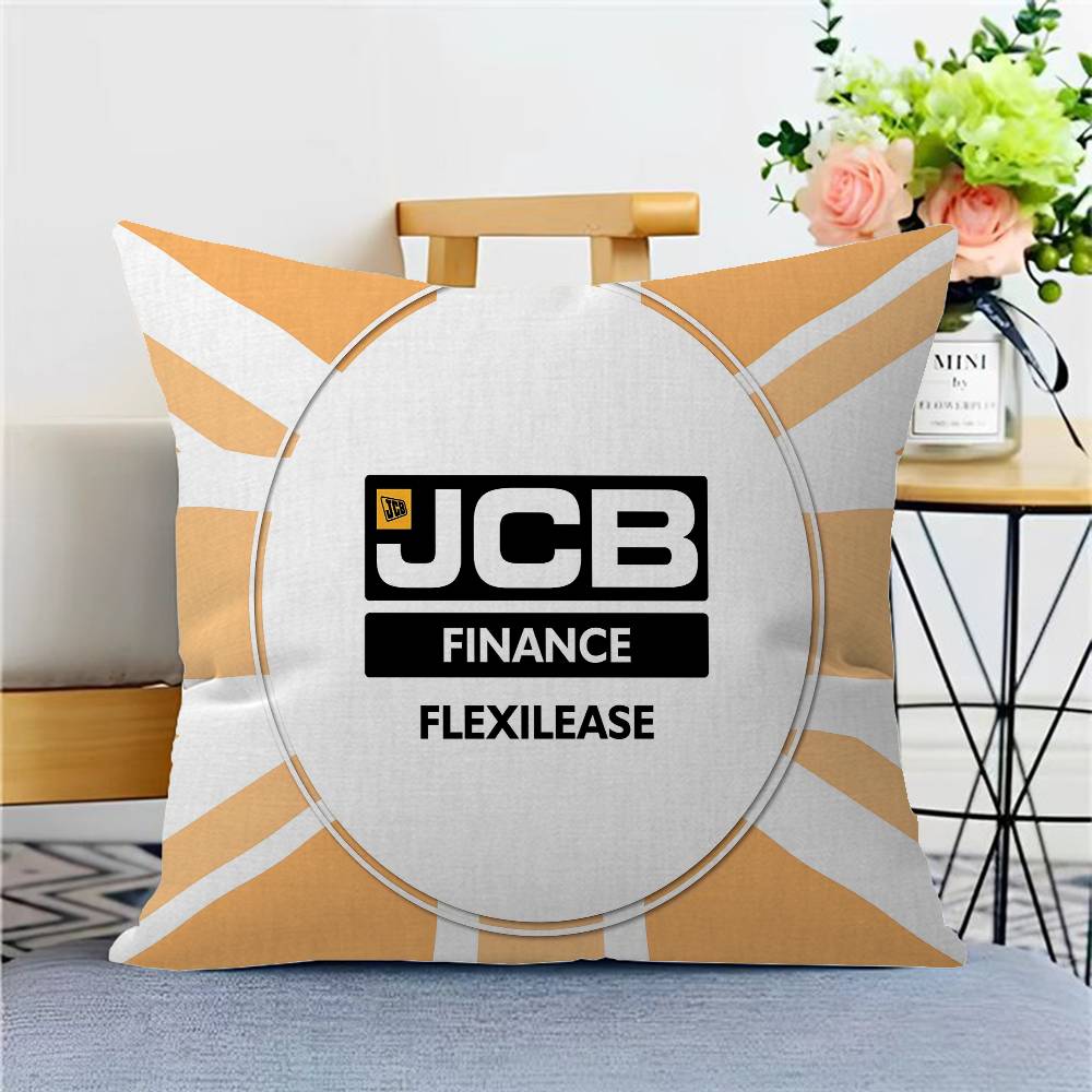 Экскаватор J-JCB логотип Наволочка Полиэстер Подушки для дивана Декоративные подушки Декор для дома Наволочка 12x12Inch