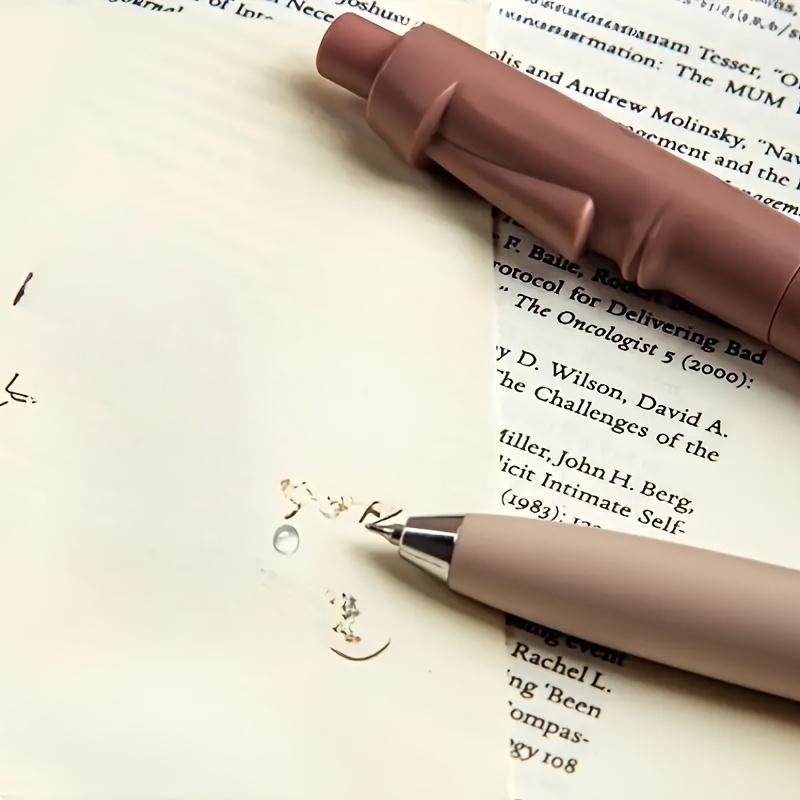 5pcs Stone Statue Click Pens, High Capacity Chubby Pens for Smooth Writing and Comfortable Use