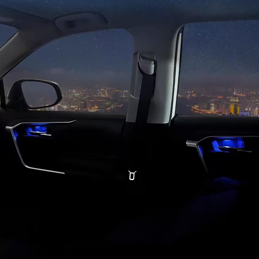 4pcs Red Car Door Light,Flush Mount 12V LED Light for Bumper Grille Cars Interior Dash Ambient Lighting Motorcycle Door Bowl Lamp LED Indicator Light