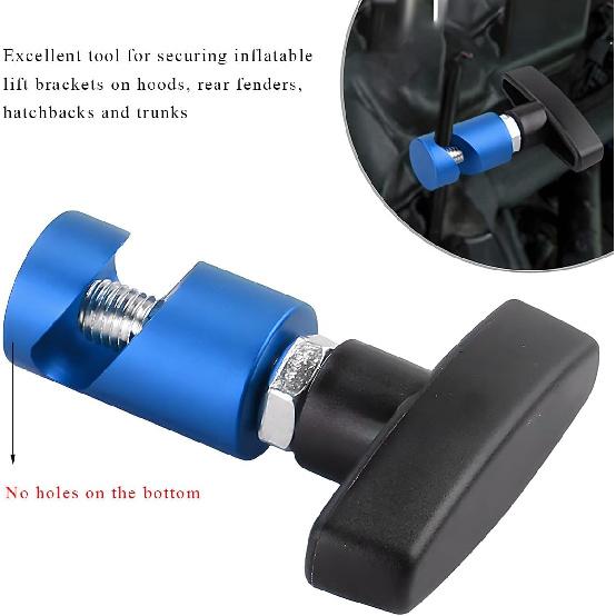 2PCS Lift Support Clamp, Car Hood Strut Fixing Clamp Hood Lift Rod Prop Tool Up to 3/8" Dia, Anti-Pinch Automotive Shock Prop Strut Stopper Retainer