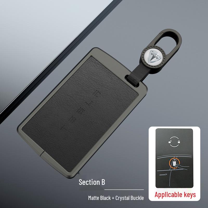 Tesla Key Card Case for Model 3/Y/X/S - Premium Protective Shell with Metal Buckle for Men & Women