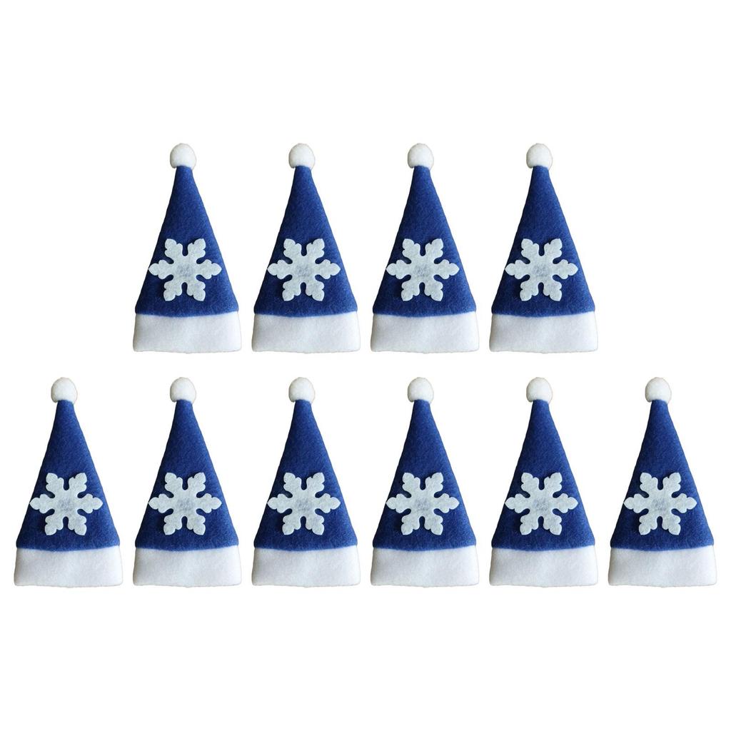 Christmas Cutlery Hats Mini Santa Hat Tableware Bags Brushed Cloth Reusable Decor for Red Christmas Balls and Festive Settings