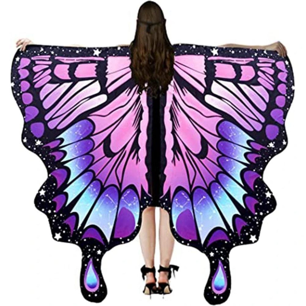 Rotating Butterfly Wings Shawl Dress Up Butterfly Shawl Cape Fairy Wings Cloak Festival Party