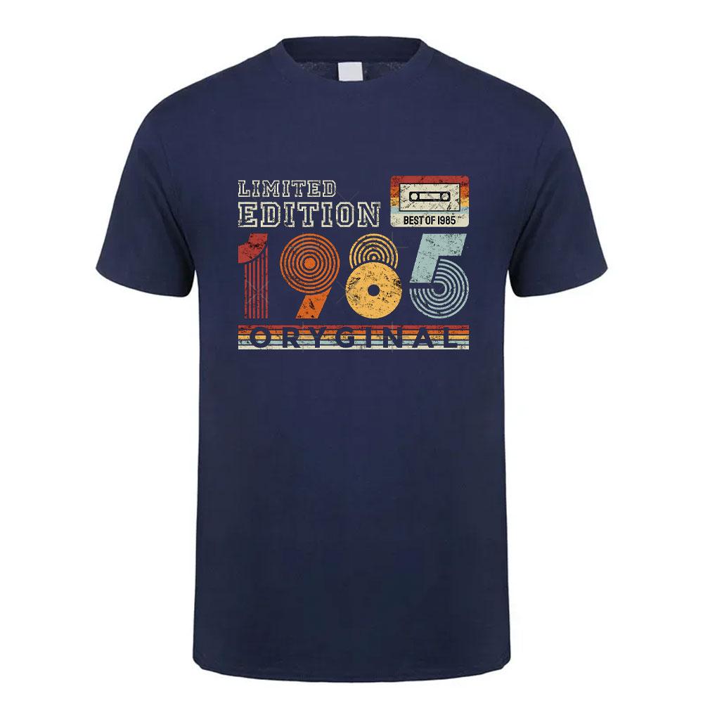 1985 Year Vintage Cotton T Shirt Retro 80s Style Short Sleeve Retro Tee Unisex Classic Design for Men Women 40th Birthday
