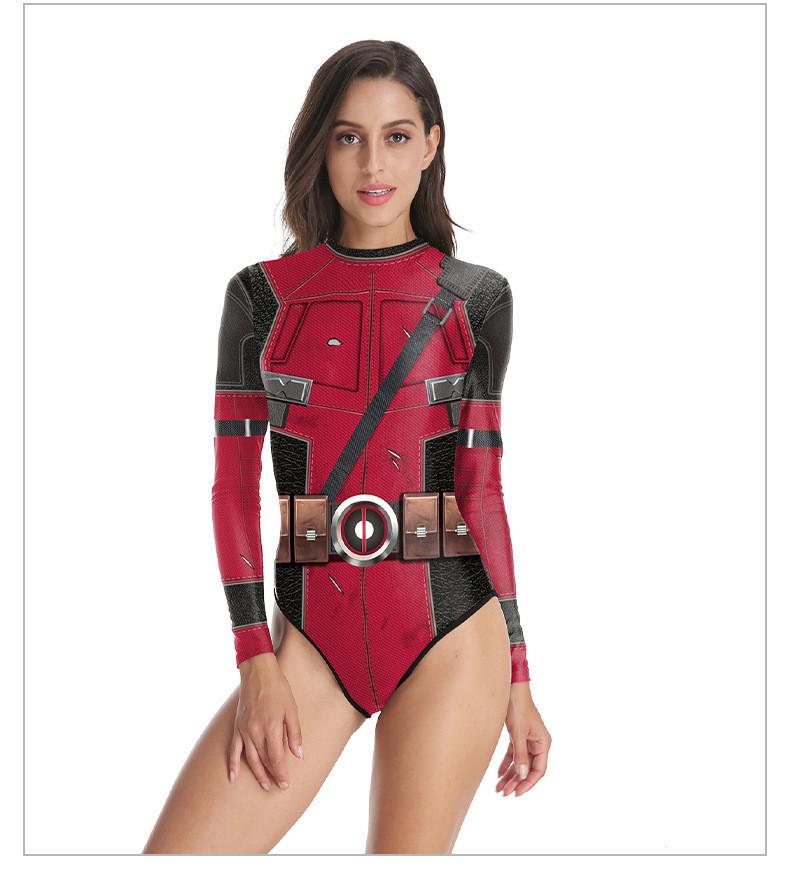 Tuta Intera Cosplay 3D degli Avengers Deadpool in Tessuto di Seta di Latte per Fan di Anime e Costumi di Halloween