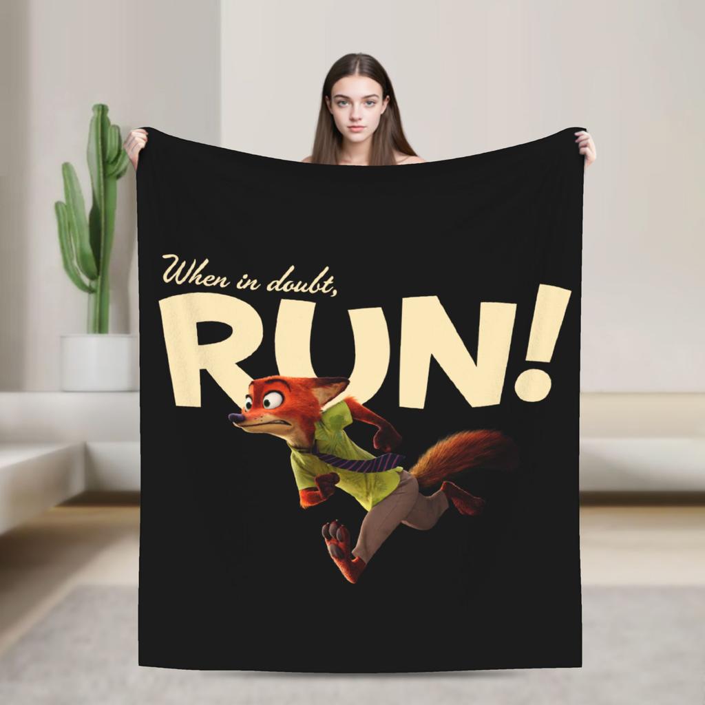 Zootopia Blankets Fleece Textile Decor Judy Hopps Nick Wilde Breathable Super Warm Throw Blankets for Sofa Office Quilt