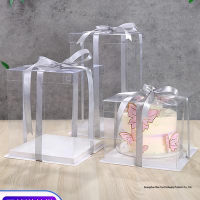 Klar Dubbellager Födelsedagstårta Låda - Flera Storlekar: 4, 6, 8, 10, 12 tum