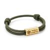 Bracciale Diabete di Tipo 2 Acciaio Inossidabile Barra Incisa Corda di Nylon Intrecciata Doppia per Uomo Donna