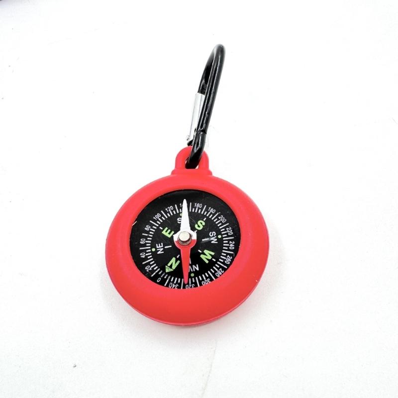 5Pcs Portable Keychain Compasses Mountaineering Compasses Pointer Navigation Tool Carabiner Compasses for Camping Hiking