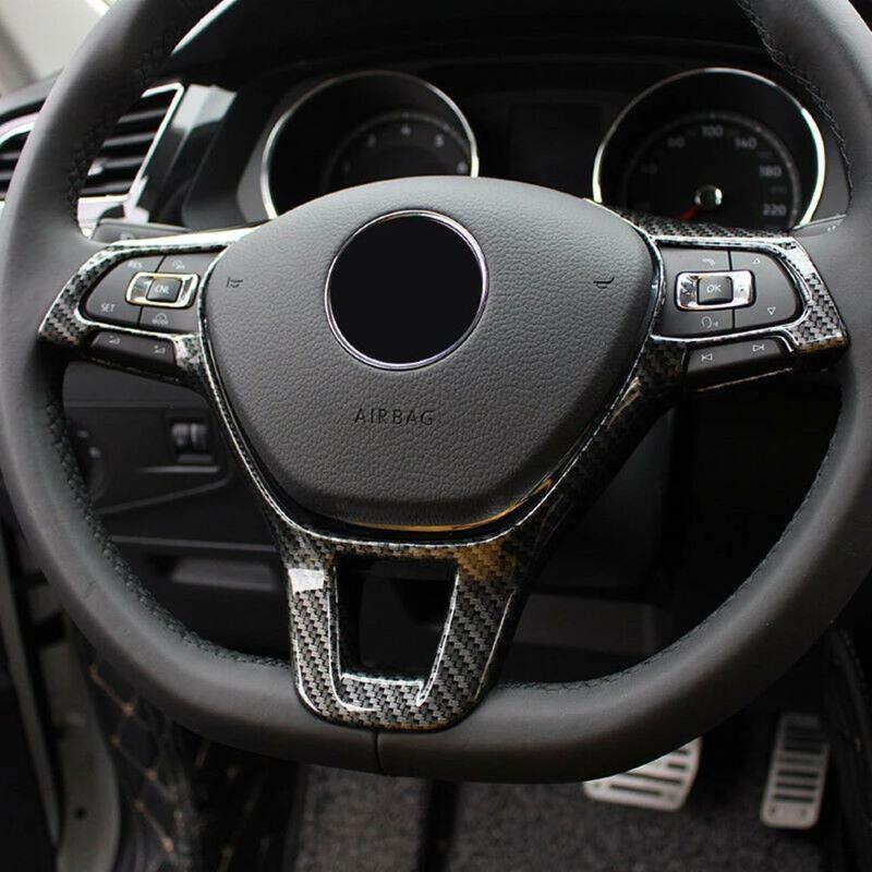 For Volkswagen VW Golf 7 MK7 POLO Tiguan 2014 2015 2016 2017 2018 Jetta MK6 Car Steering Wheel Buttons Cover ABS Trim Decoration